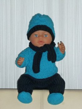 Winterpakje blauw Baby Born 43 cm Verkocht Na te bestellen - 2