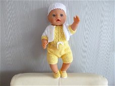 Zomerpakje geel Baby Born43 cm