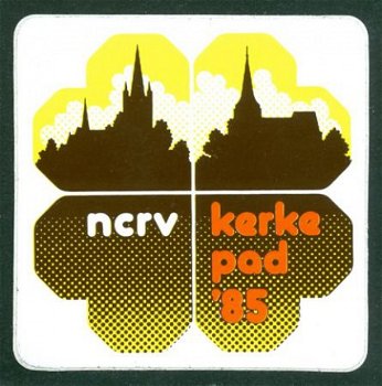 Sticker NCRV Kerkepad '85 - 1