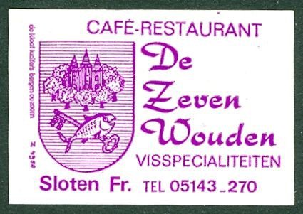 Luciferetiket De Zeven Wouden, Sloten (Fr.) - 1