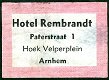 Luciferetiket Hotel Rembrandt, Arnhem - 1 - Thumbnail
