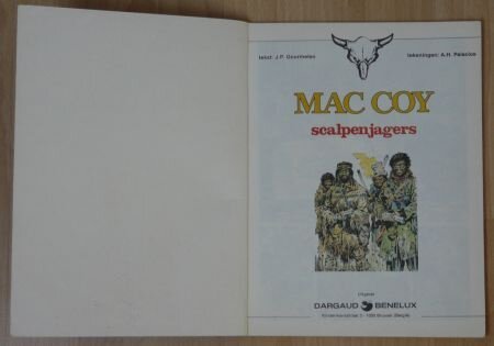 Strip Boek, Mac Coy, Scalpenjagers, Nummer 7, Dargaud, 1984. - 1