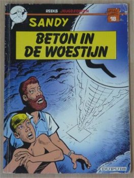 Strip Boek, Sandy, Beton In De Woestijn, Nummer 18, Dupuis, 1984. - 0