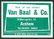 Luciferetiket Reisbureau Van Baal & Co., Arnhem - 1 - Thumbnail