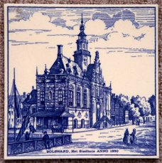 Tegeltje Stadhuis Bolsward anno 1850