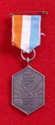 Medaille 25 jaar bevrijding 1945-1970