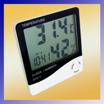 Thermometer hygrometer alarmklok tijd klok jumbo-GE00201 - 1