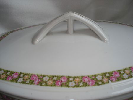 retro soepterrine langwerpig dekschaal 35x19 gemeten met or - nr. 1