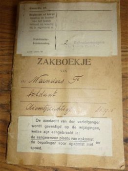 Nederlands militair zakboekje 1915 - 1
