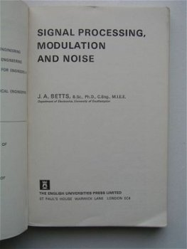 [1972] Signal Processing, Mod. and Noise, Betts, Unibooks - 2