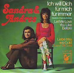 VINYLSINGLE * SANDRA & ANDRES * ICH WIL DICH FÜR MICH FUR * - 1