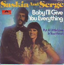 VINYLSINGLE * SASKIA EN SERGE * BABY, I'LL GIVE YOU EVERYTH - 1