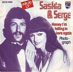 VINYLSINGLE * SASKIA EN SERGE * HONEY I'M FALLING IN LOVE * - 1