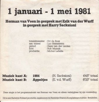 VINYL SINGLE * HERMAN VAN VEEN * 1984 * HOLLAND 7