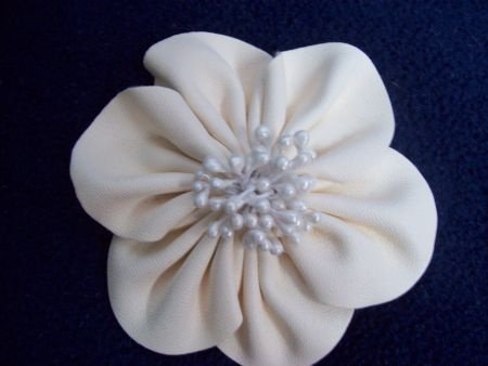 natuur witte corsage bloemcorsage leer broche speld en klem - 1