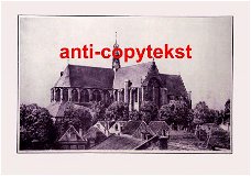 Gravure Grote- of St. Laurenskerk te Alkmaar 1928