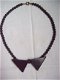 vintage zwart design collier ketting halssnoer driehoekjes - 1 - Thumbnail