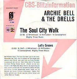 VINYLSINGLE * ARCHIE BELL & THE DRELLS * THE SOUL CITY WALK - 1