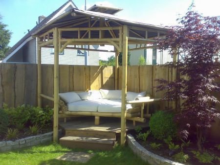 Bambou petit patio gazebo gazebo - 1