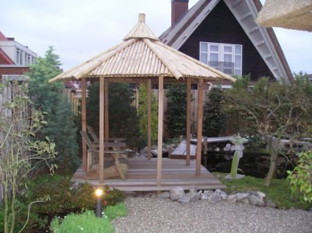 Bambou petit patio gazebo gazebo - 1