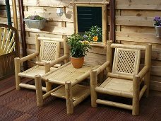 meubles de jardin en bambou.