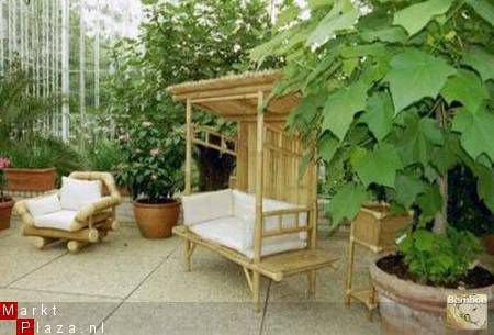 Bamboe Lounge Tuinset bamboe Oranda. - 1