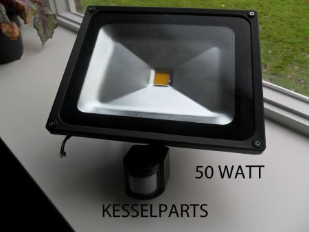 LED Tuinlamp Buitenlamp 50 watt met bewegingssensor zwart - 1