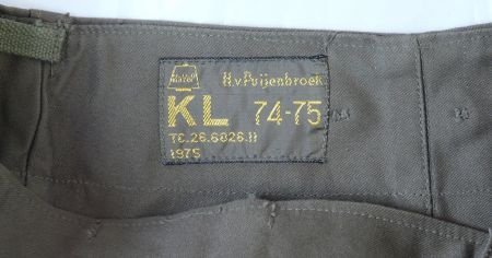 Broek, Overtrek, Gevechts, Uniform, M67, Koninklijke Landmacht, maat: 74x75, 1975.(Nr.1) - 4