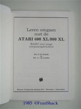 [1985] ATARI 600/800XL Basic, Baarda ea, Kluwer - 2