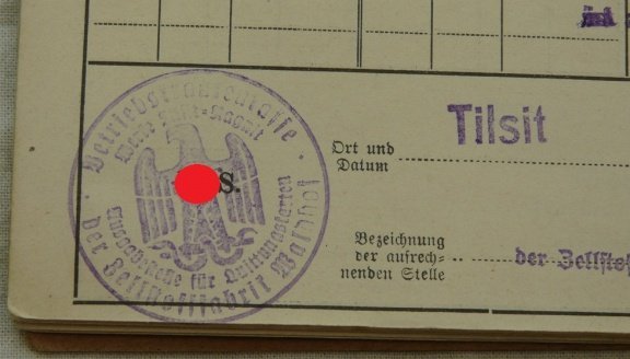 Bescheinigungs Buch Invaliditeits / Ouderdomsverzekering, 1908 - 1941. - 6