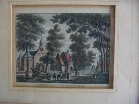 Antieke gravure - Koten bij Wijk bij Duurstede - ca. 1750 - 1