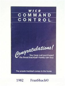 [1982] Command Control Trackball User Manual, Wico Corp.