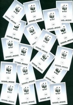 19x stickers Suske en Wiske & WWF - 1