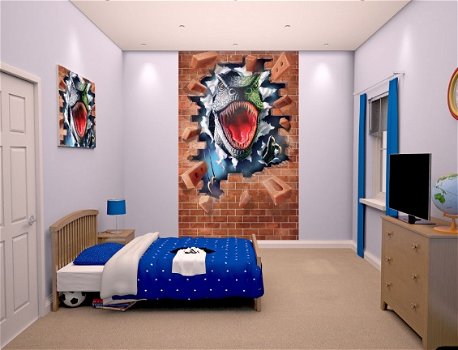 Dinosaurus behang fotobehang, posterbehang, kinderkamer - 4