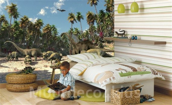 Dinosaurus behang fotobehang, posterbehang, kinderkamer - 6
