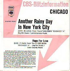 VINYLSINGLE * CHICAGO  * ANOTHER RAINY DAY IN NEW * PROMO *