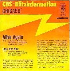 VINYLSINGLE * CHICAGO  * ALIVE AGAIN * PROMO * GERMANY 7"