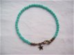 mooie armband turquoise facet en brons en ster stercollectie - 1 - Thumbnail