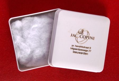 Plastic doosje voor sieraad / ring - Jac. Copini, Leeuwarden - 1