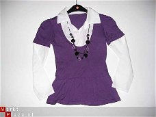 tuniek blouse met ketting in maat 110/116