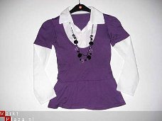 tuniek blouse met ketting in maat 122/128