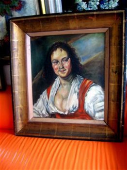 Zigeunermeisje - naar Frans Hals 1946 - in kapitale lijst - 1