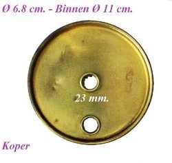 === Binnenplaatje wijzerplaat = Koper = oud === 22279