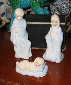 Beeldengroepje Lladro style geboorte Jezus