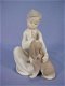 Lladro boy with dog matte finish. - 1 - Thumbnail