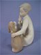 Lladro boy with dog matte finish. - 1 - Thumbnail