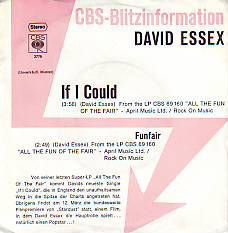 VINYLSINGLE * DAVID ESSEX * IF I COULD * PROMO * GERMANY 7