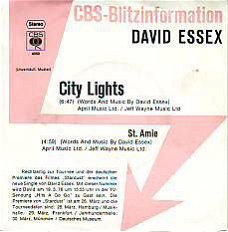 VINYLSINGLE * DAVID ESSEX * CITY LIGHTS * PROMO * GERMANY 7"