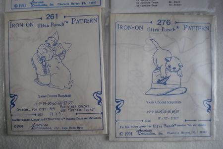 set strijkpatronen voor punchen of borduren uit 1991 honden - 1