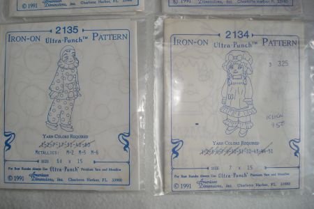 set strijkpatronen voor punchen of borduren uit 1991 honden - 1